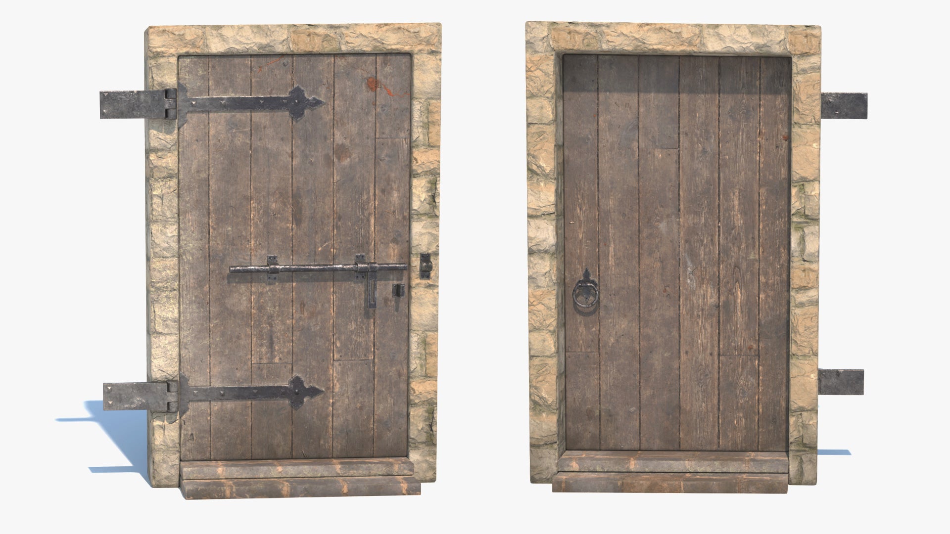 3D model of a medieval castle door