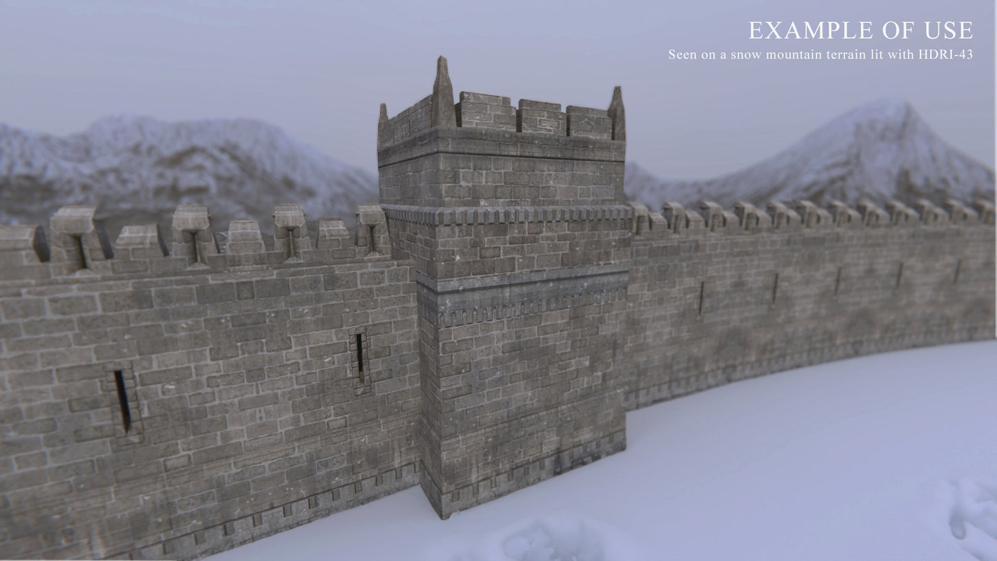 3d model of a medieval castle walls