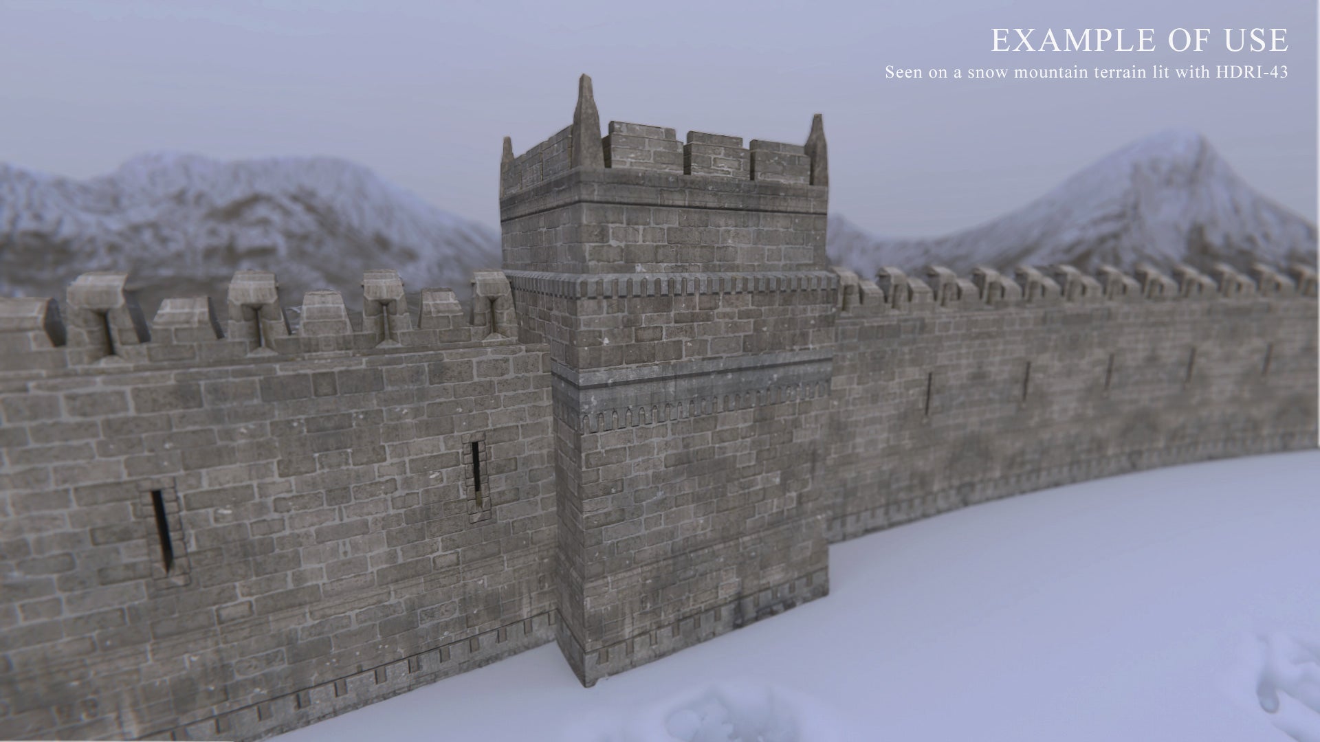 3d model of a medieval castle walls