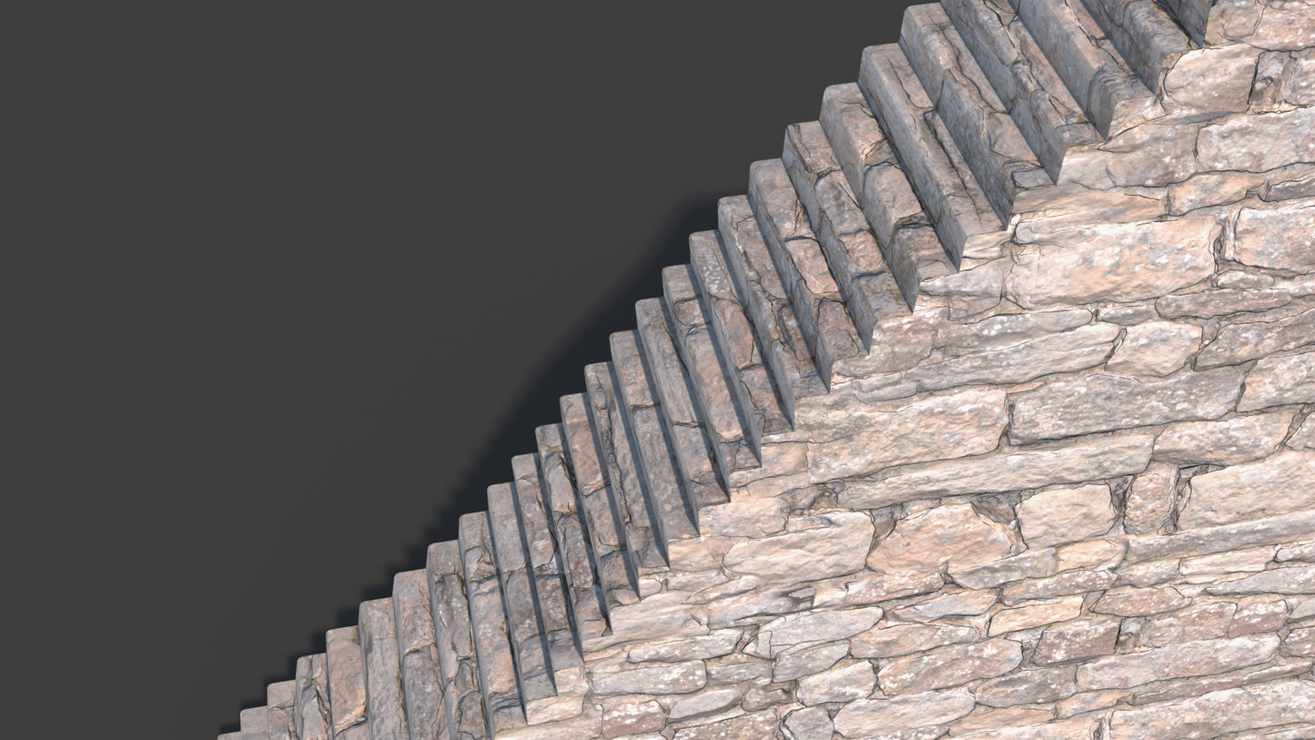 Castle Wall, Stairs & Towers