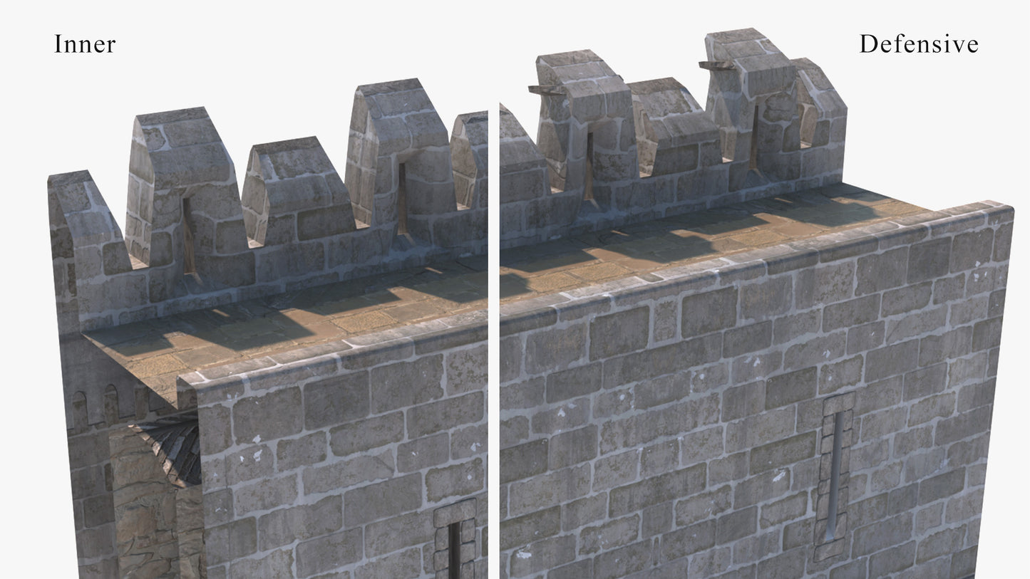 Castle Wall, Stairs & Towers