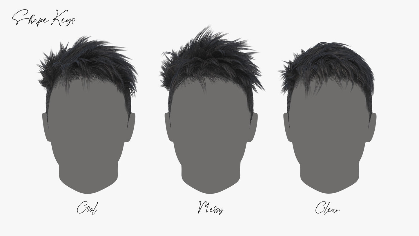 Short & Spikey Top Hair | Mesh | T4B Wig |