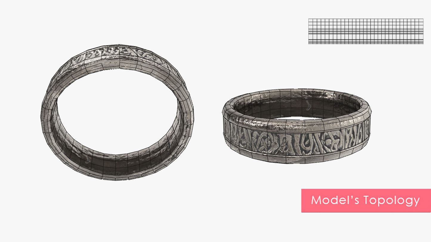 Silver Ring With Runes