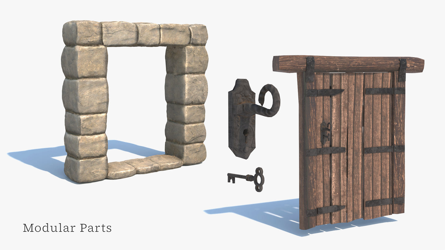 Stone Frame Medieval Door