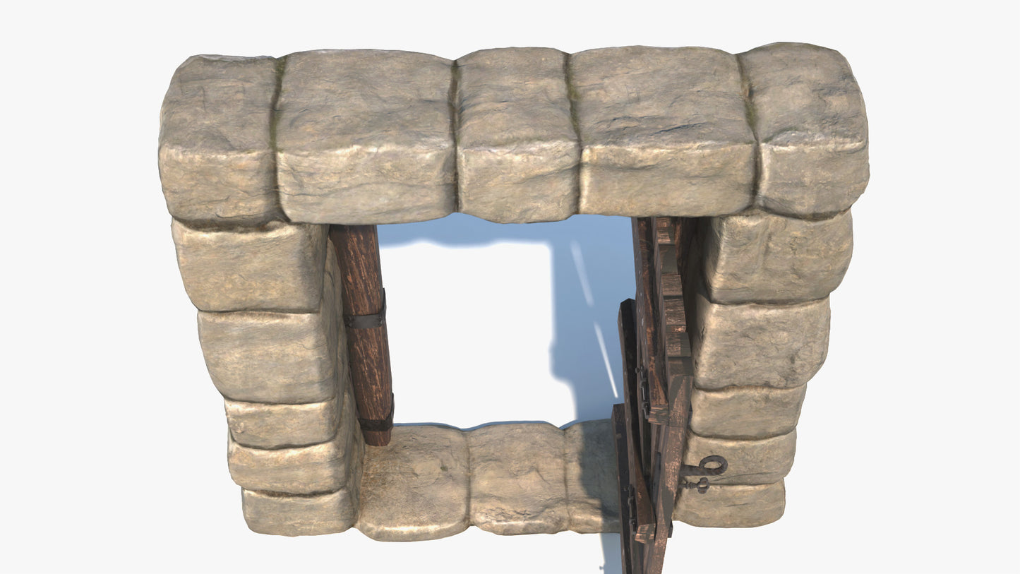 Stone Frame Medieval Door