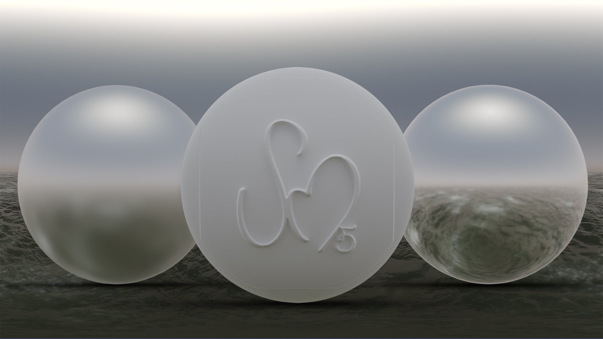 Ocean cloudy sky set-up hdri scalable environment dome