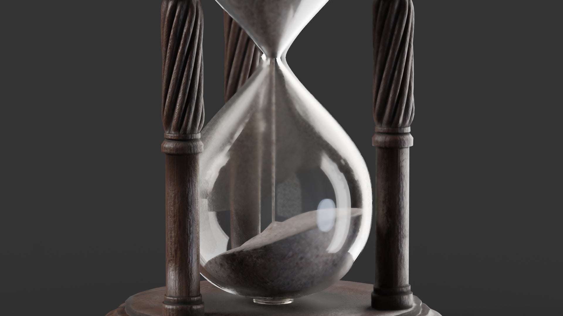antique hourglass sand 3d model blender obj