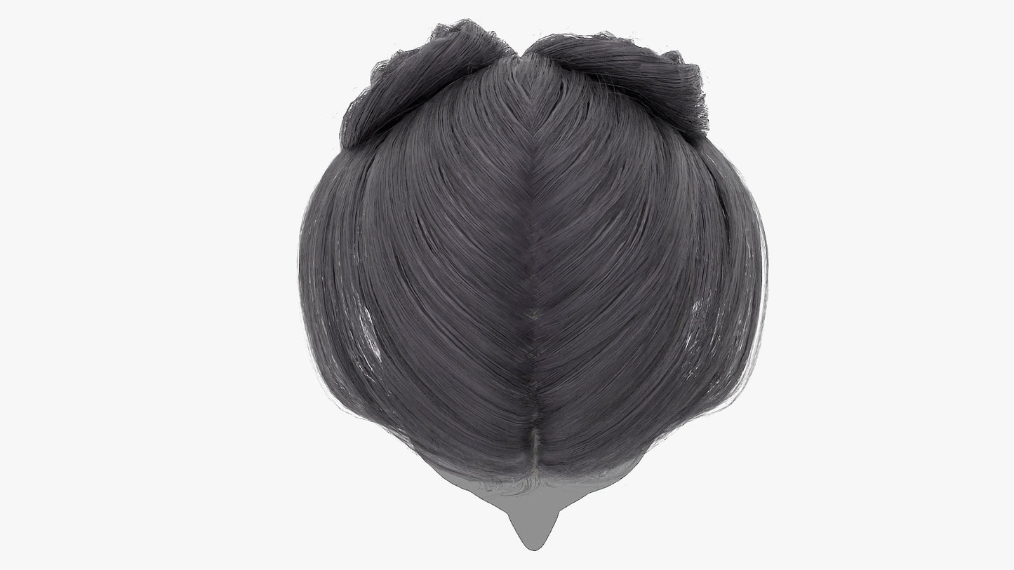 Fishtail Braid Triple Bun Hairdo | Mesh Cards |
