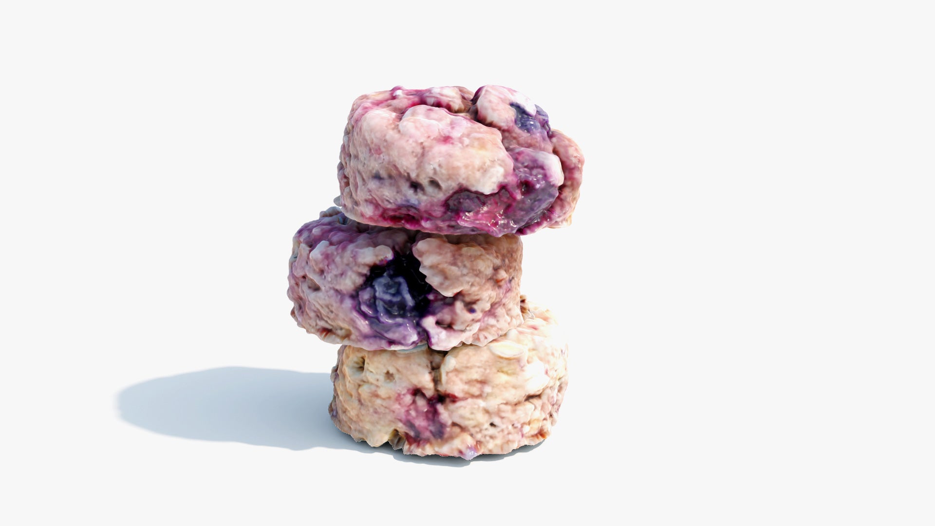 Berry scones 3d model Blender and OBJ with PBR textures. Real-time and low-poly