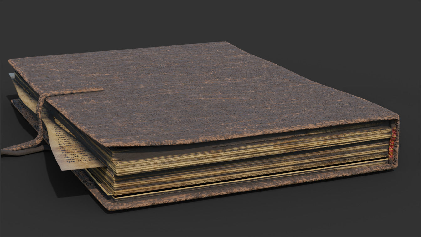 old field journal medieval diary 3d model blender obj