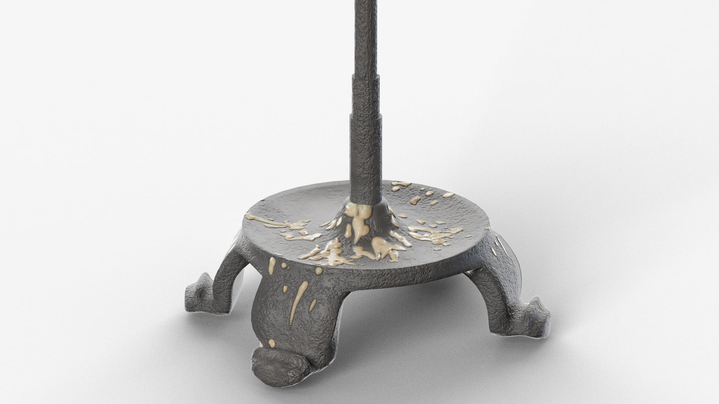 Medieval Iron Candlestick Stand