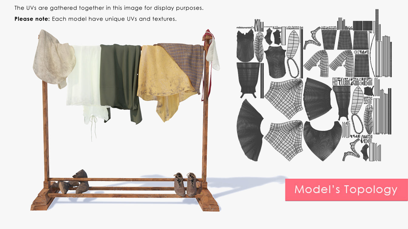 Medieval Clothes Rack (Full)