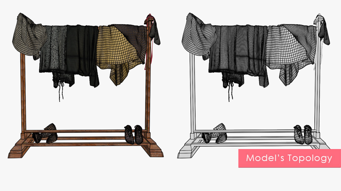 Medieval Clothes Rack (Full)