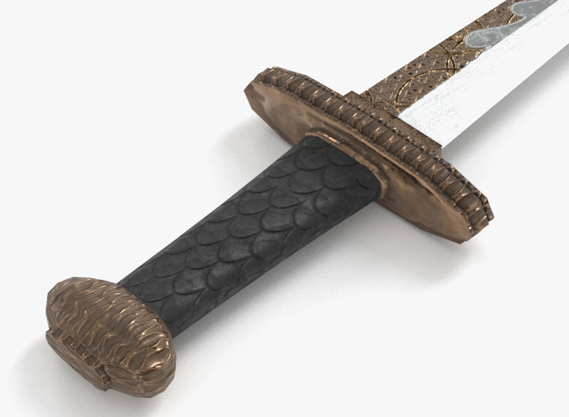 ornamental dagger afgan pesh kabz medieval fantasy 3d model blender obj