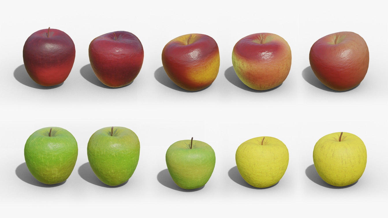 apples 3d model blender obj