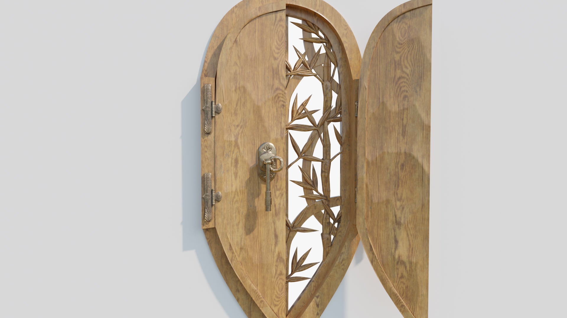 medieval window organic lattice bambu leaves 3d model blender obj