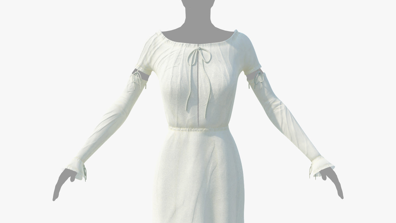 Peasant Linen Dress