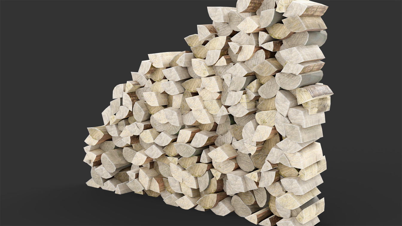 Wood logs for lumber 3d model blender obj and pbr textures