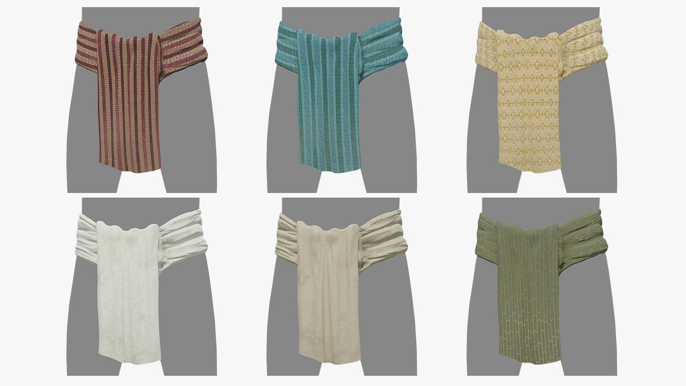 Loincloth medieval underwear 3d model for Blender and OBJ with low polycount and PBR textures