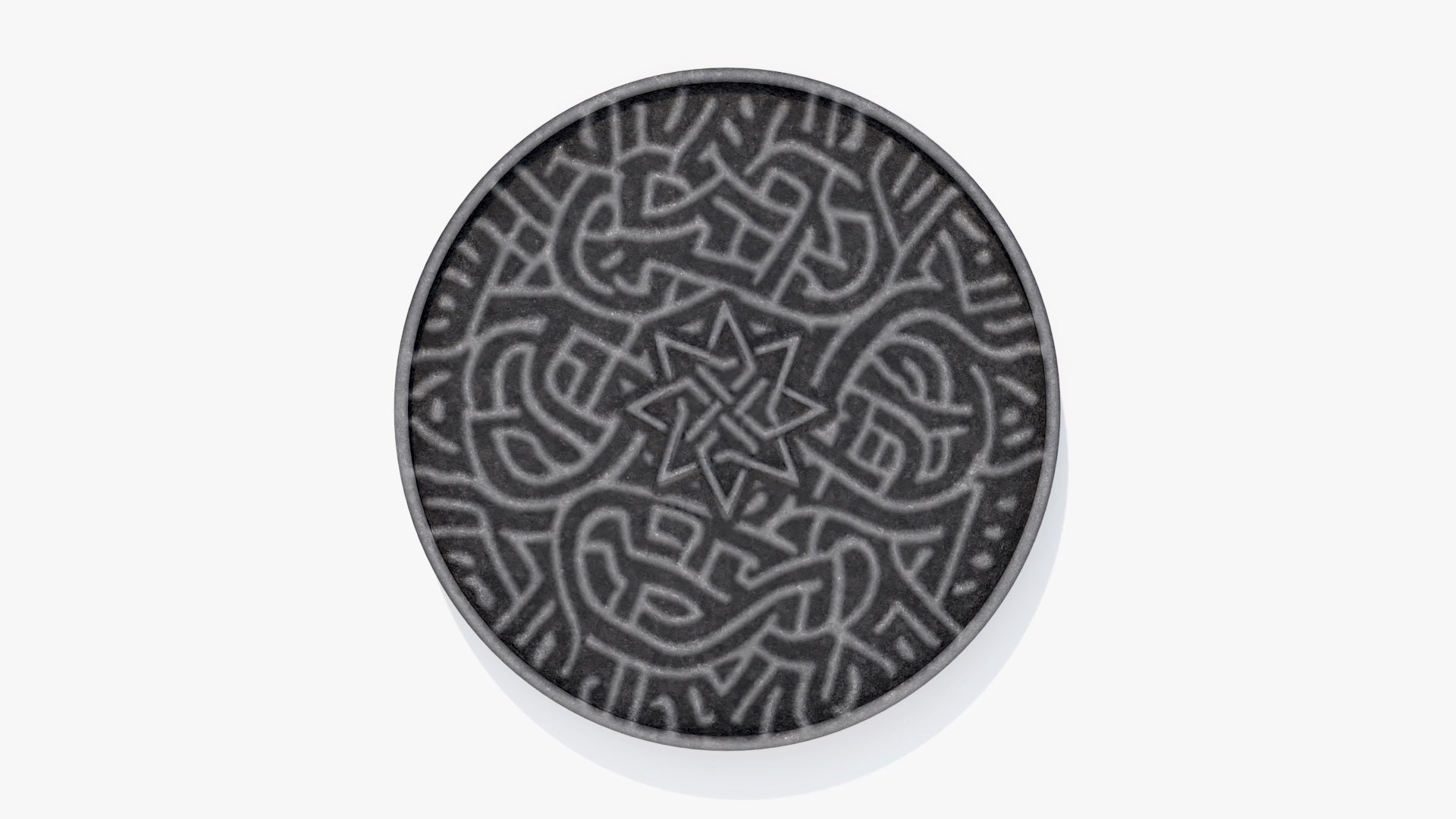 Celtic shield medieval fantasy sigil 3d model for Blenbder and OBJ with PBR textures 