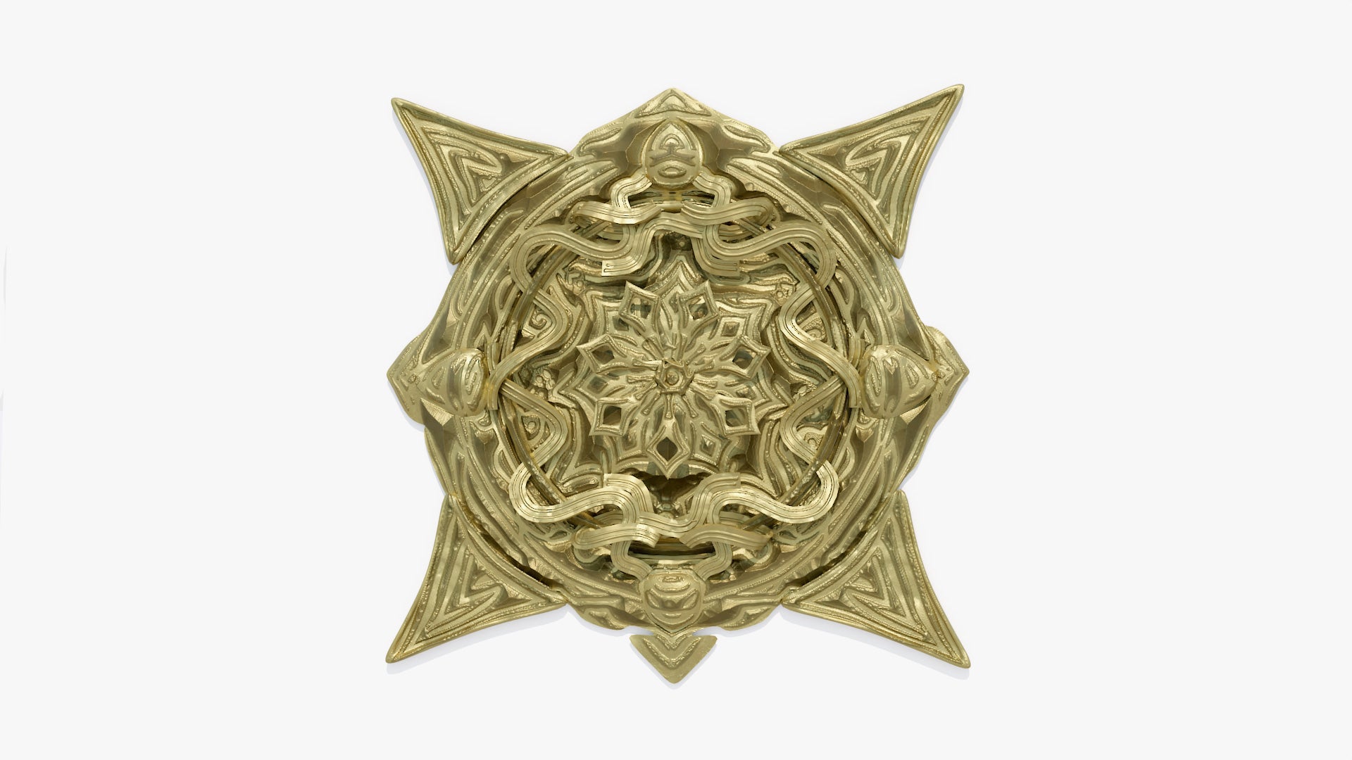 Medieval fantasy sigil of a Celtic coat of arms or crest 3d model for Blender and OBJ with PBR textures and low poly count